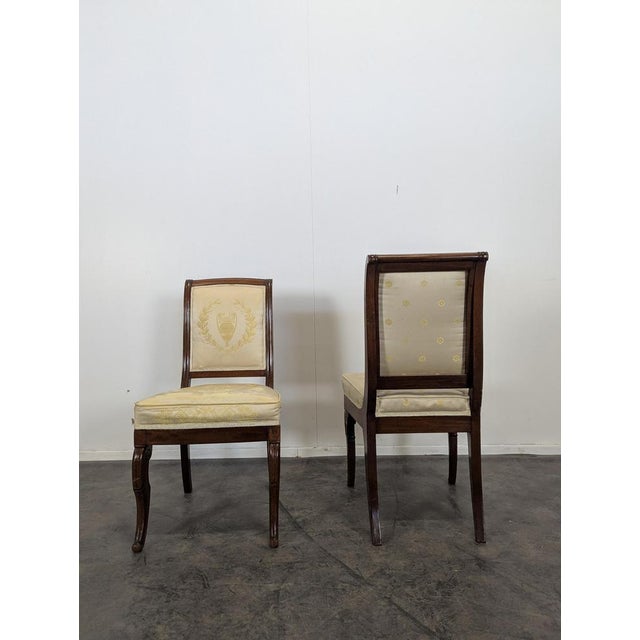 Set of Vintage Rastauration Chairs with Shank Legs For Sale - Image 3 of 4