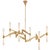 AERIN for Visual Comfort Signature Brenta Grande Chandelier in Hand-Rubbed Antique Brass with White Glass For Sale