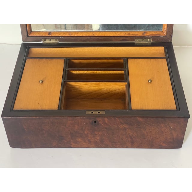 Wood Large Antique Victorian Walnut Box With Inlay For Sale - Image 7 of 8