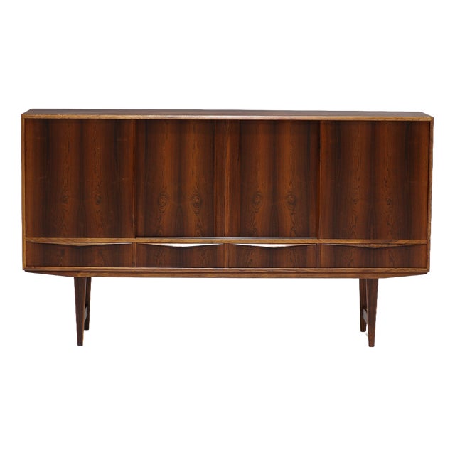 Highboard with Bar Section in Rosewood by E. W. Bach for Sejling Skabe, Denmark, 1960s For Sale
