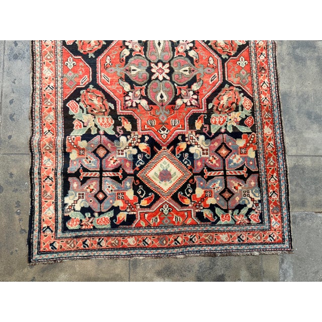 1900s Antique Karabagh Geometric Floral Runner Rug – 16' X 4'1" For Sale - Image 4 of 6