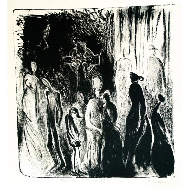 Contemporary Barbara Wagner "Where Have You All Gone To?" Limited Edition Stone Lithograph on Fabrino Paper 2015 For Sale - Image 3 of 3