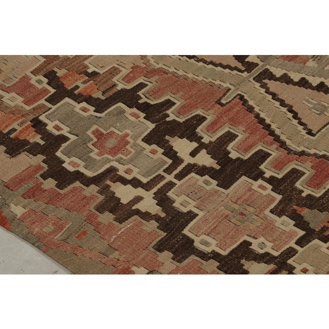 Vintage Esme Beige Blue and Red Wool Kilim Rug by Rug & Kilim For Sale In New York - Image 6 of 8