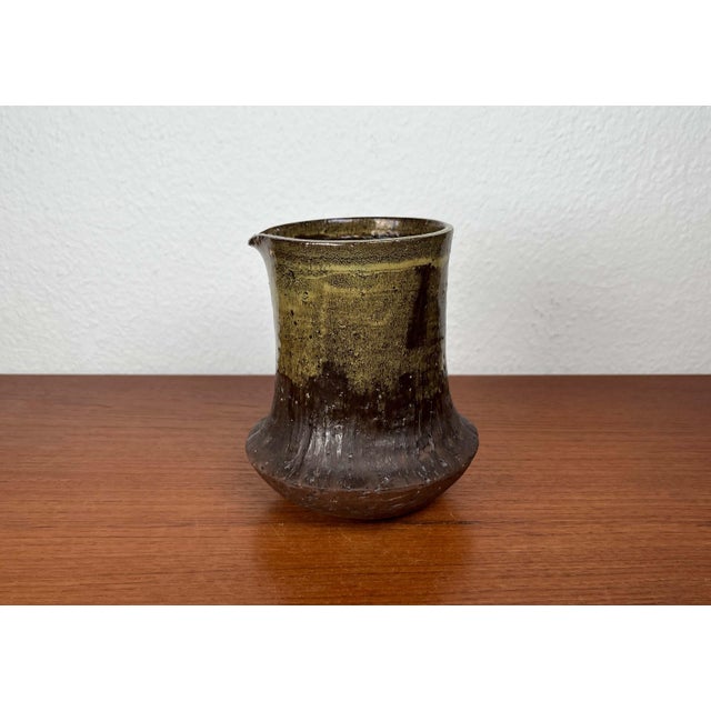Mid-Century Modern Danish Studio Pottery Carafe Vase from Poul Havgaard, Faaborg, 1960s For Sale - Image 10 of 18