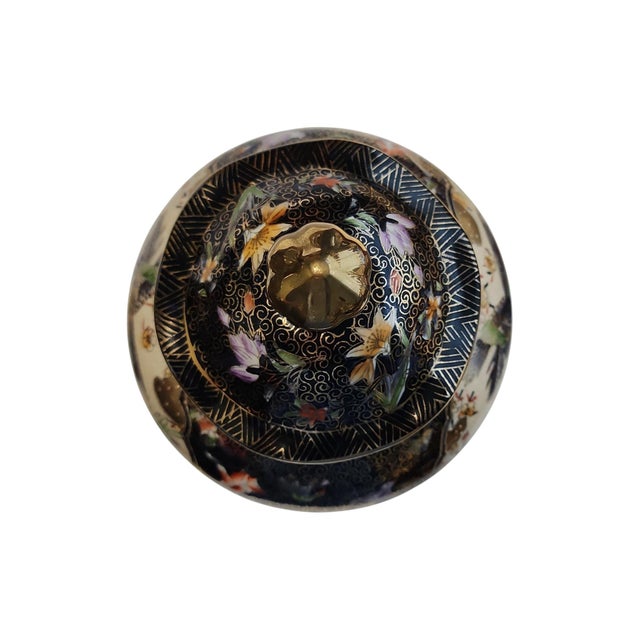 Mid 20th Century Mid 20th Century Chinese Satsuma Lidded Vase For Sale - Image 5 of 9