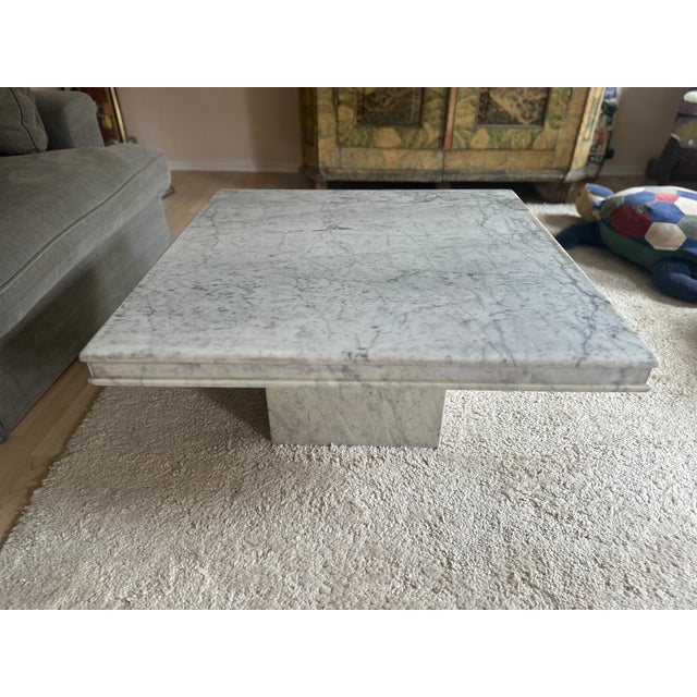 Mid-Century Modern Vintage Italian Marble Coffee Table, 1970s For Sale - Image 3 of 13