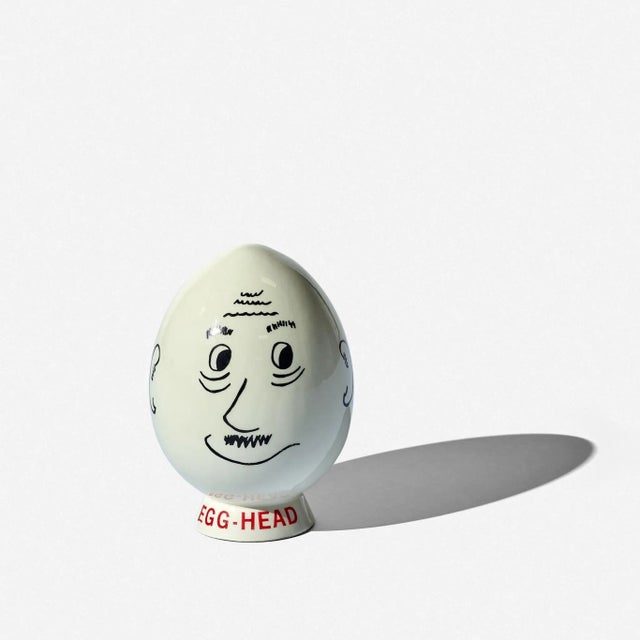 Pop Art Vintage Ceramic Egghead For Sale - Image 3 of 7