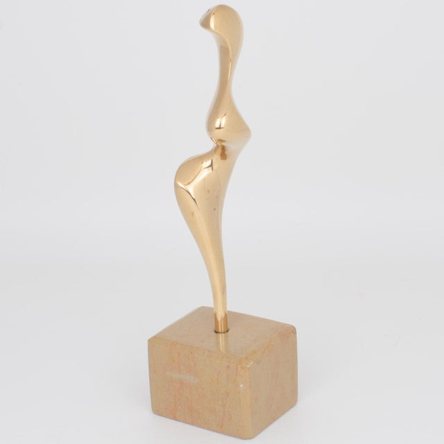 Roland Masson Abstract Organic Bronze Sculpture on Marble Base, circa 1990 For Sale - Image 9 of 13