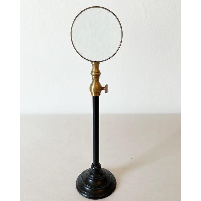 Traditional Vintage Metal and Brass Telescoping Magnifying Glass For Sale - Image 3 of 7