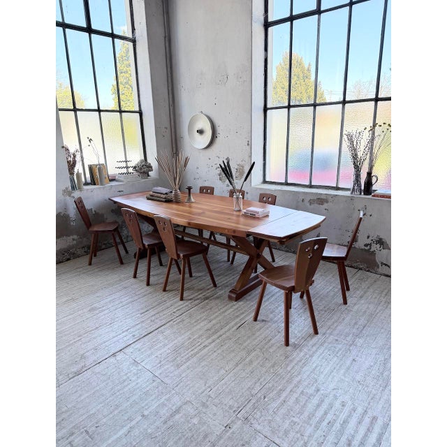 Wood Table and Chairs Set by Malmvall, 1950s, Set of 9 For Sale - Image 7 of 18