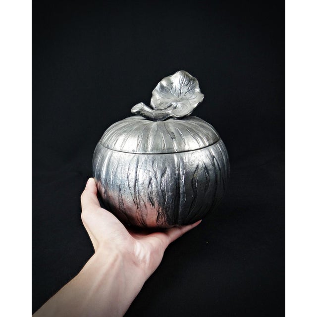 Mauro Manetti Vintage Silver-Plated Pumpkin Ice Bucket, 1970s An icon of tableware design, this pumpkin-shaped ice bucket...