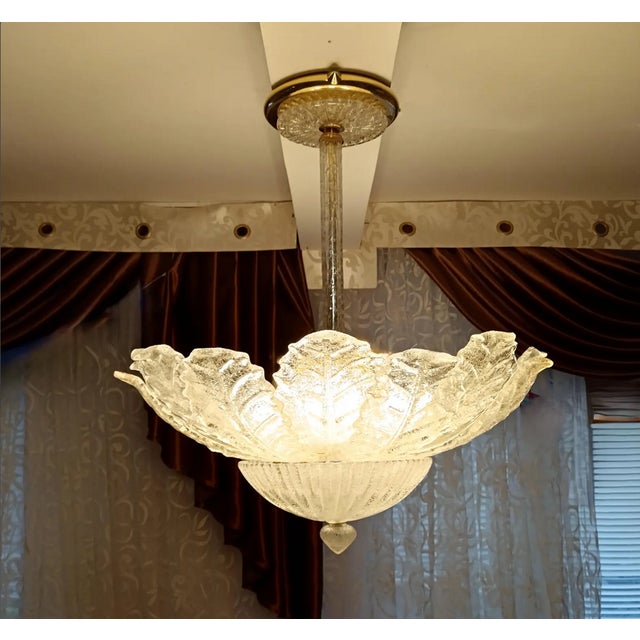 Murano Glass Ceiling Light from Barovier & Toso, 1970s For Sale - Image 6 of 12