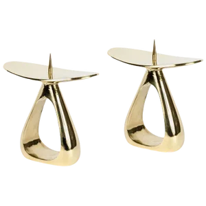 Carl Auböck #3470 Polished Brass Candleholder- A Pair