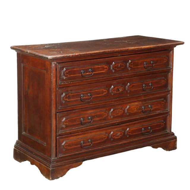 Baroque Chest of Drawers in Walnut For Sale