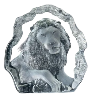 Cast Crystal Paperweight by Mats Jonasson