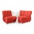 Vintage Space Age Modular or Sectional Curved Sofa in Red Fabric, Tatra Czechoslovakia 1970s, Set of 4 For Sale - Image 6 of 17