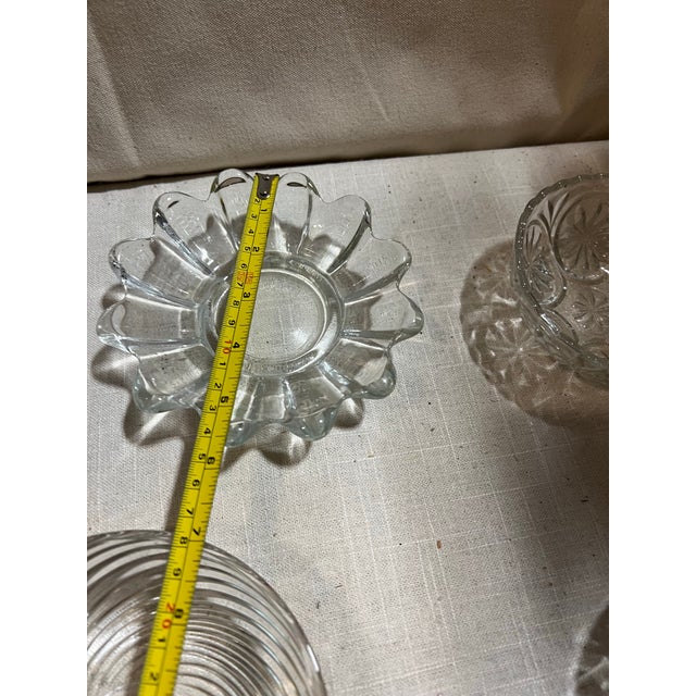 Transparent 1970s Collection of Small Glass Bowls- Set of 8 For Sale - Image 8 of 9