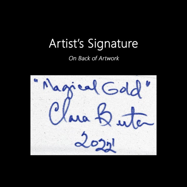 "Magical Gold" Original Artwork by Clara Berta For Sale - Image 9 of 10