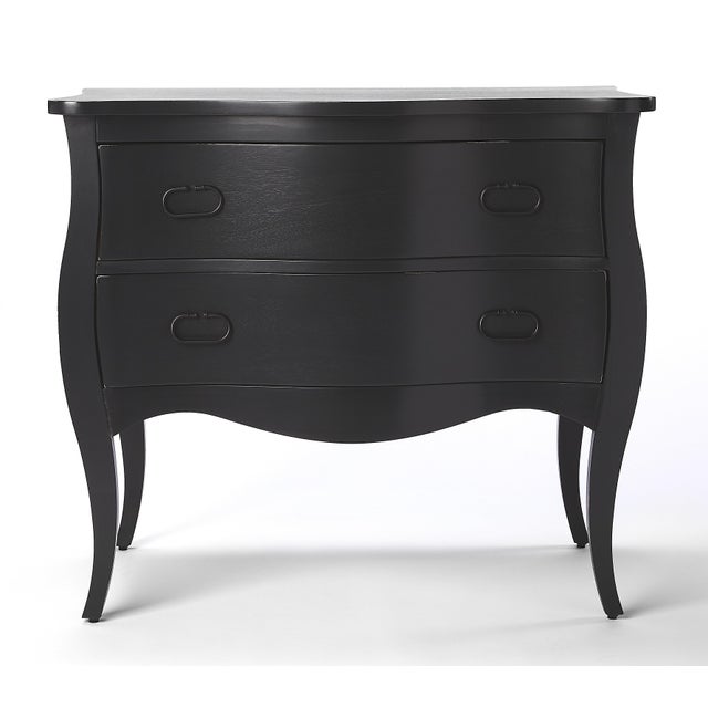 Black Rochelle 2 Drawer Chest, Black For Sale - Image 8 of 8