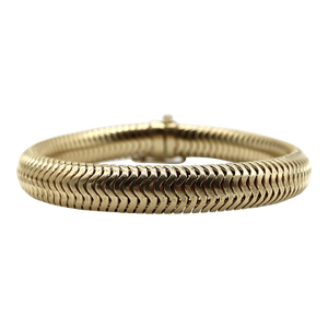 14k Gold Mid-Century Thick Snake Chain Bracelet