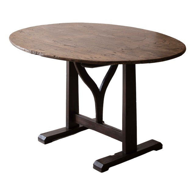 French Oval Winemaker's Table For Sale
