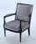 Early 20th Century Pair Ebonized Directoire Armchairs With New Fabric For Sale - Image 4 of 8