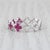 0.78ctw Ruby Flower Ring 18k White Gold Stackable Size 6.5 Band For Sale - Image 4 of 8