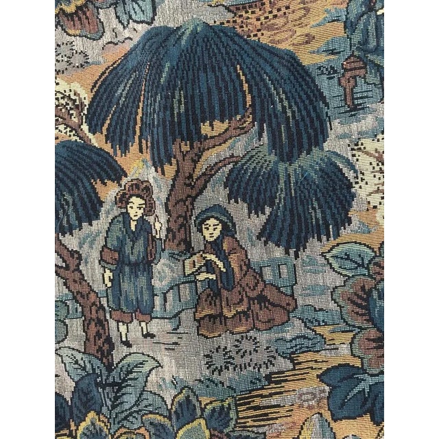 Textile French Chinoiserie Woven Jacquard Tapestry For Sale - Image 7 of 13