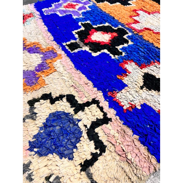 Moroccan Vintage Traditional Fabric Recycled Moroccan Berber Rug For Sale - Image 3 of 9
