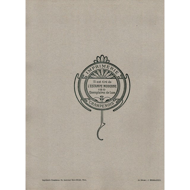 Henri Martin, Dante Meets Beatrix, 1898, Lithograph For Sale - Image 8 of 9