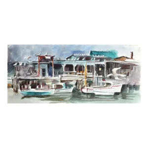 1960s "Gloucester P3.11" Watercolor Painting by Eve Nethercott
