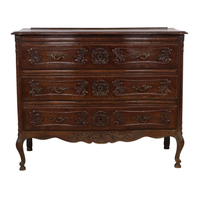 Antique Oak Chest of Drawers, France, 19th Century For Sale - Image 3 of 18