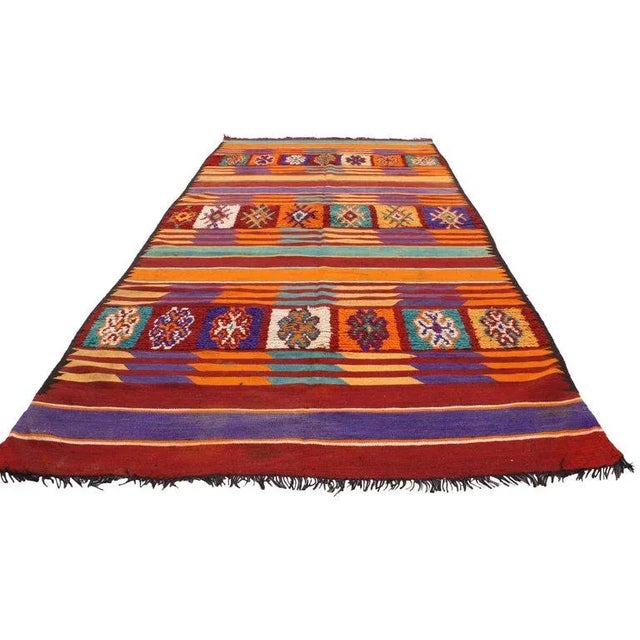 Vintage Taznakht Moroccan Kilim Rug - 06'01 X 13'07 For Sale In Dallas - Image 6 of 7