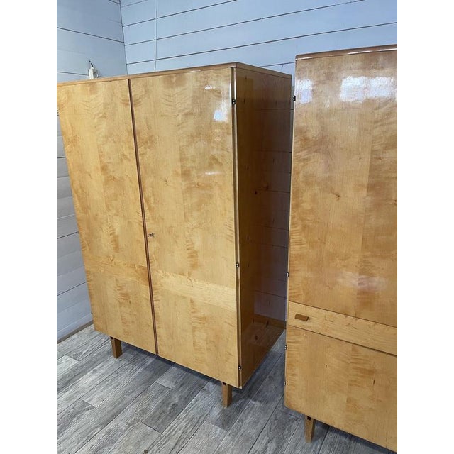 Vintage High-Gloss Wardrobes from Novy Domov, Czech-Republic, 1960s, Set of 3 For Sale - Image 6 of 18