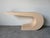 1980’s Postmodern Plastered Wood Geometric Waterfall Console Table For Sale - Image 4 of 12
