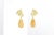 Citrine Briolette 14k Gold Earrings Studs - 2 Pieces For Sale - Image 4 of 9