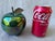 Vintage Artisan Made Green Pottery Apple Sculpture Signed For Sale - Image 12 of 14