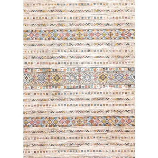 Persian Contemporary Gabbeh Rug 6'8'' X 9'9'' For Sale - Image 3 of 9