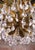 Metal Gilt Brass Leaf and Cascading Crystal Chandelier from Palwa, Germany, 1960s For Sale - Image 7 of 8