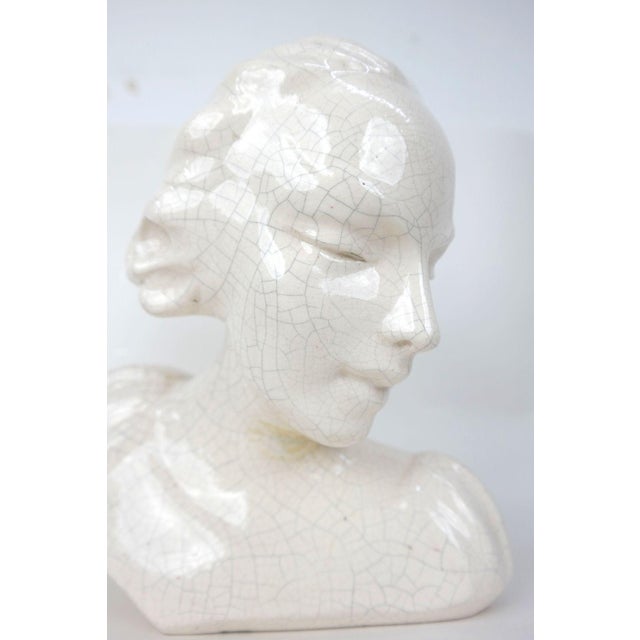 White Art Deco Style Ceramic Female Torso, 1920s-1940s For Sale - Image 8 of 8