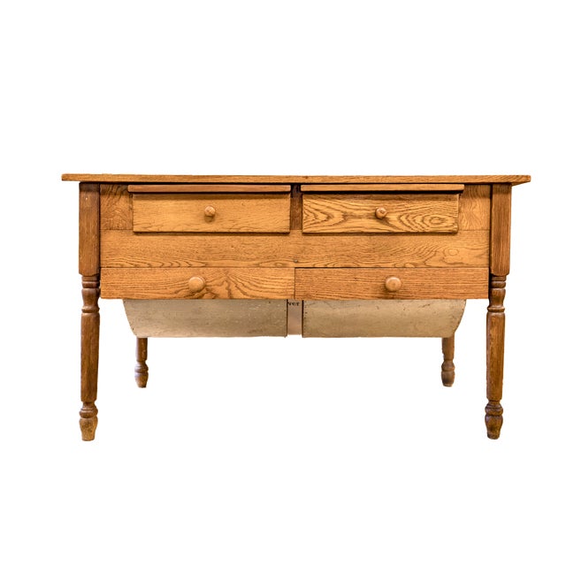 Wood Early 20th Century Possum Belly Bakers Table For Sale - Image 7 of 11