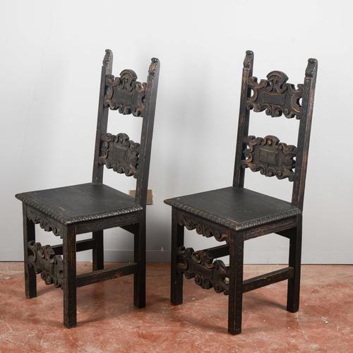 This refined pair of neo-renaissance-style chairs represents an important testament to fine period craftsmanship, ideal...