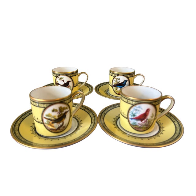 Gold Coffee Cups by Ancienne Manifacture Royale, Set of 4 For Sale - Image 8 of 9