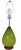 Holmegaard Mid 20th Century Green Glass Table Lamp With Original Shade For Sale - Image 4 of 12