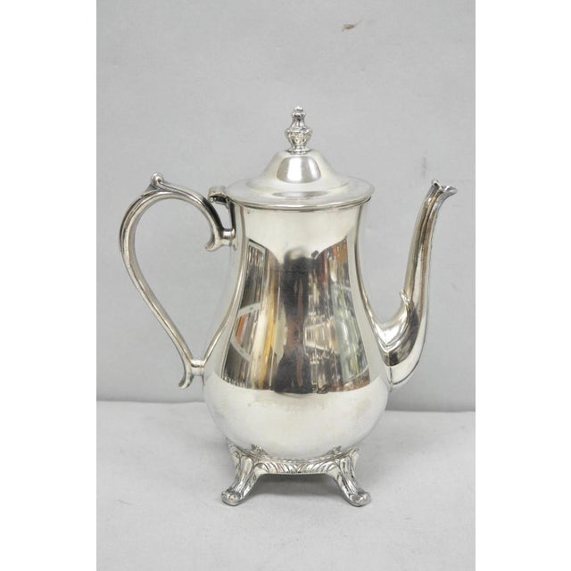 Vintage International Silver Co Silver Plated Victorian Teapot Coffee Pot For Sale - Image 13 of 13