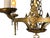 1920s Cast Brass 5 Light Chandelier With White Candles For Sale - Image 9 of 10