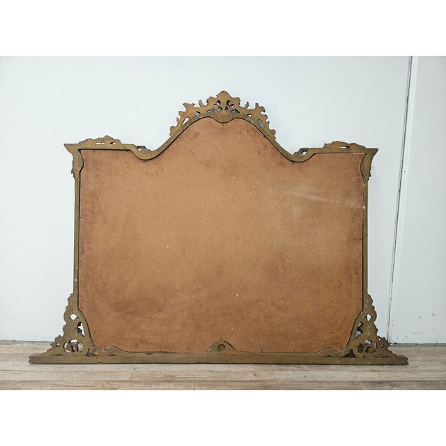 Vintage Mirror in Lacquered and Carved Wood, 1960 For Sale - Image 11 of 12
