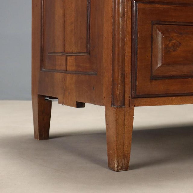 Brown Antique Late 18th Century Chest of Drawers in Walnut and Bronze, Italy For Sale - Image 8 of 12
