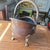 Antique Helmut Coal Scuttle Hand-Raised Seamless Hand Hammered Copper Brass Accents Footed For Sale - Image 11 of 14