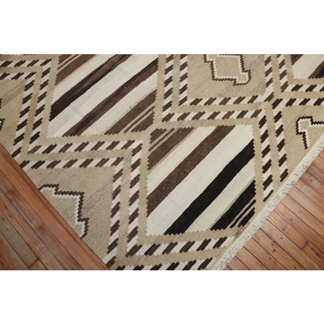 Mid-Century Modern Room Size Turkish Kilim For Sale - Image 10 of 18